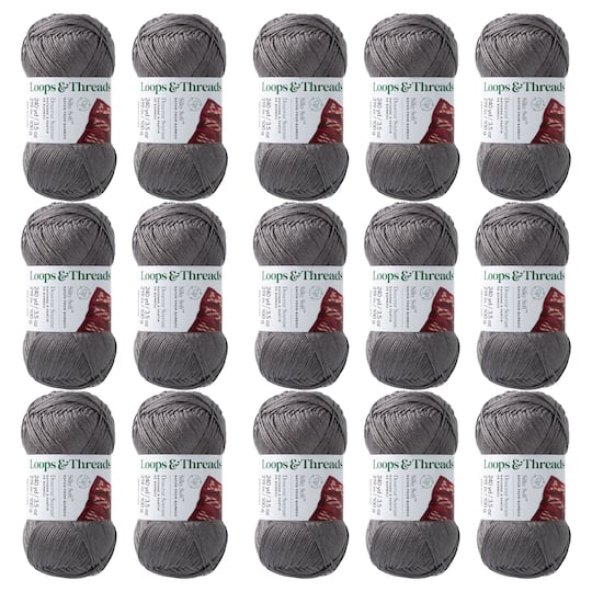 15 Pack: Silky Soft™ Yarn by Loops & Threads